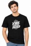 Vibe Check: Passed – Men's Black Graphic T-Shirt