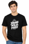 Young Wild Free – Men's Black Graphic T-Shirt