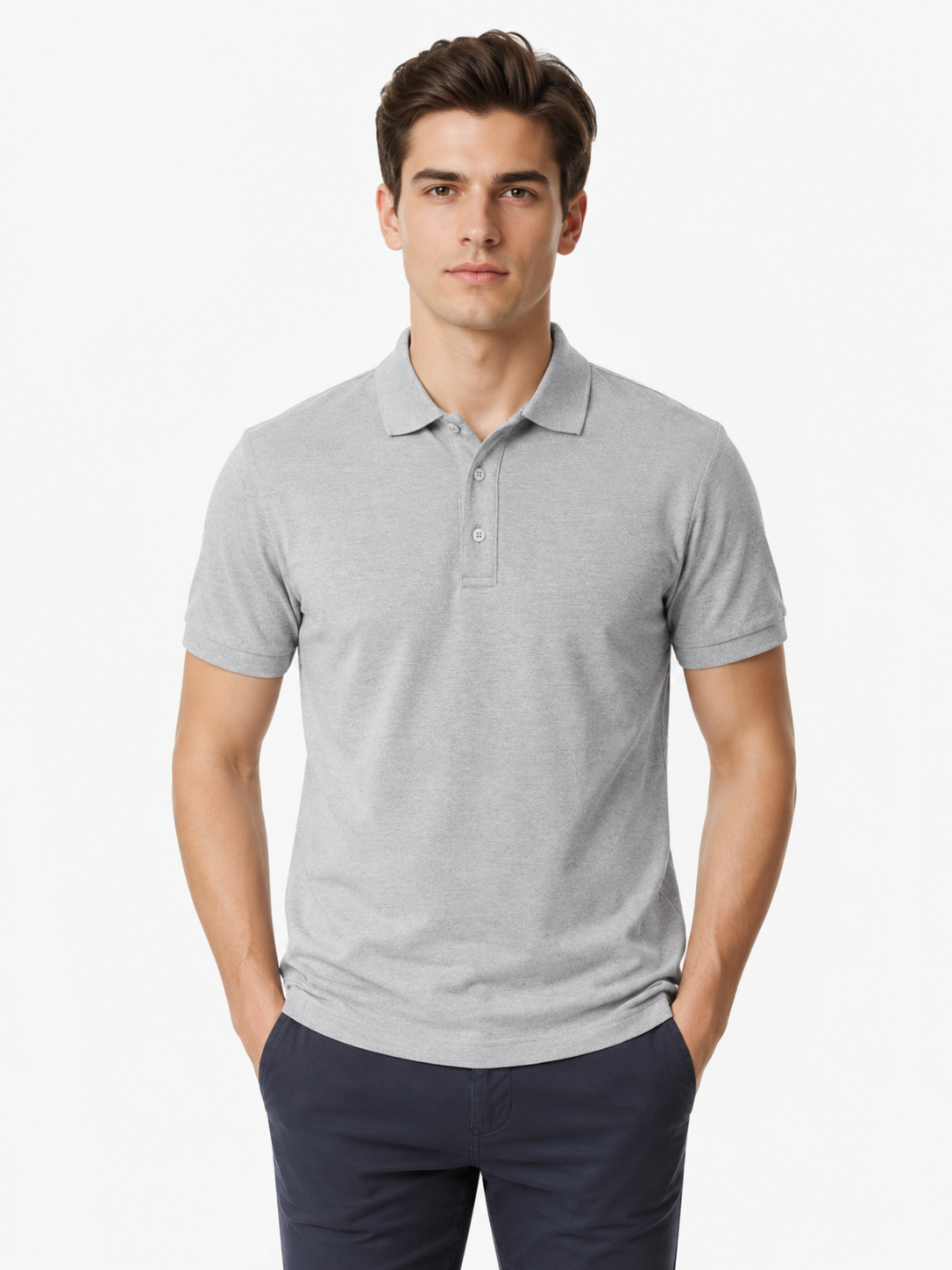 Men's Premium Grey Polo T-Shirt – Effortless Confidence Edition