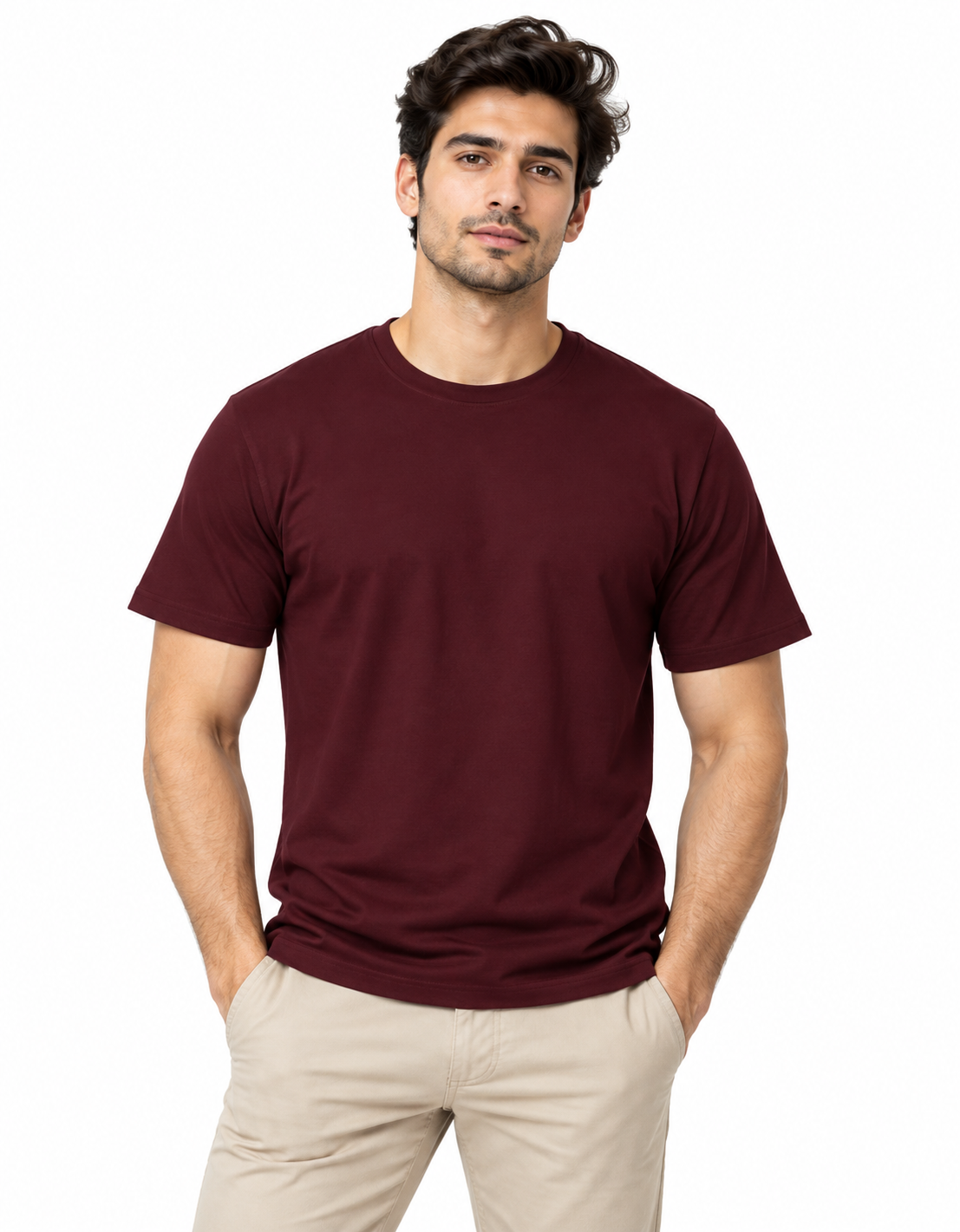 The Vibe Tees Premium Maroon T-Shirt
