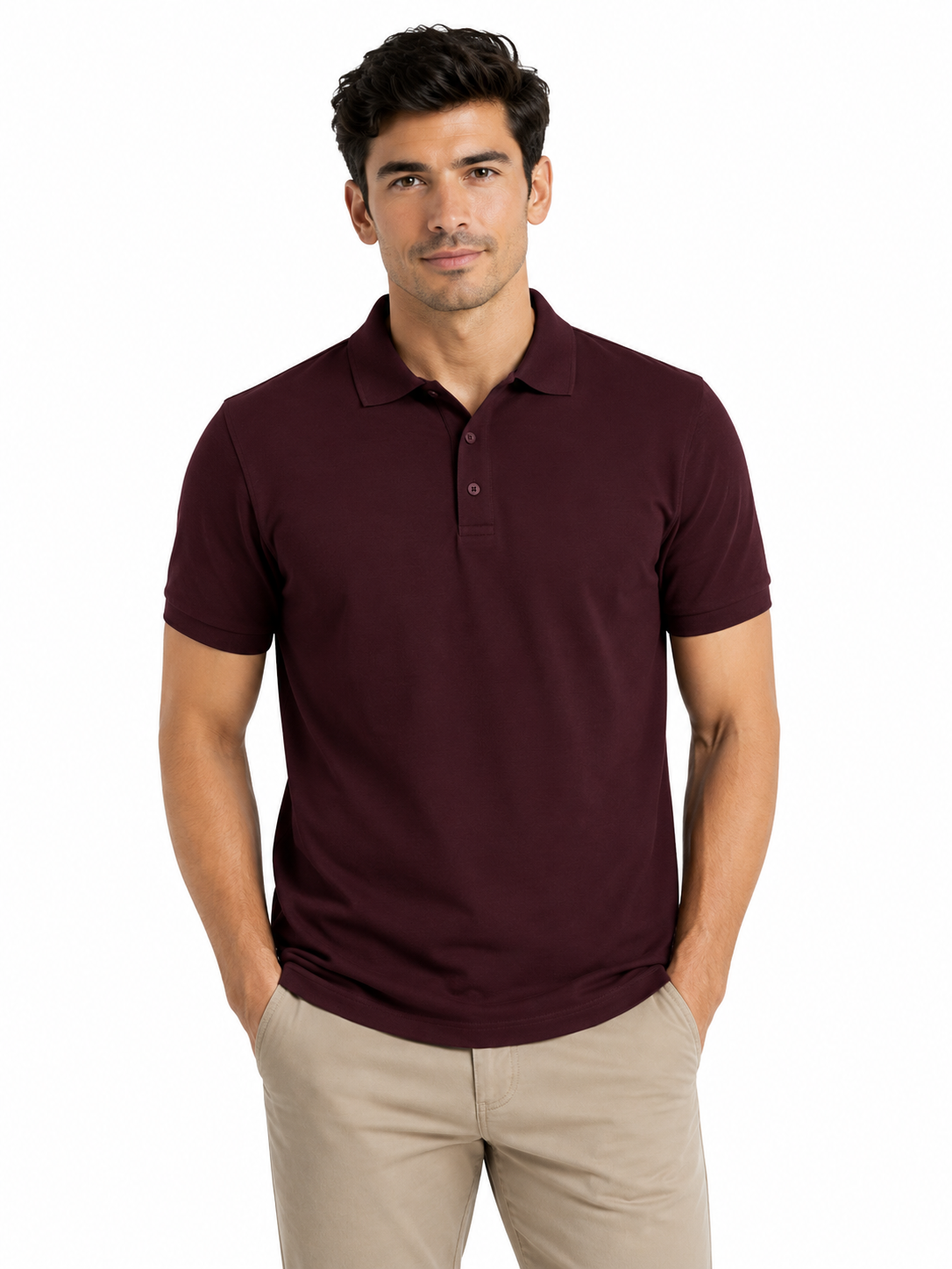 Men's Premium Maroon Men's Polo T-Shirt – Timeless Confidence Edition