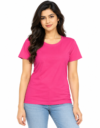 Women's Pink Classic Crew Neck T-Shirt | The Vibe Tees