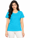 Women's Sky Blue Classic Crew Neck T-Shirt | The Vibe Tees